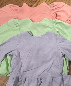 Authentic Amish Girls Dresses. Lot Of 3 With Aprons. Size 8. Shipshewana IN Made - Picture 1 of 20