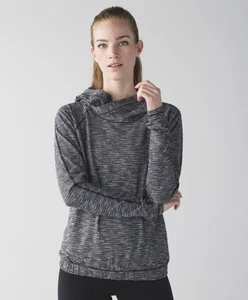 Lululemon Healthy Heart Pullover II Coco Pique Black White Size 10 Rulu - Picture 1 of 4