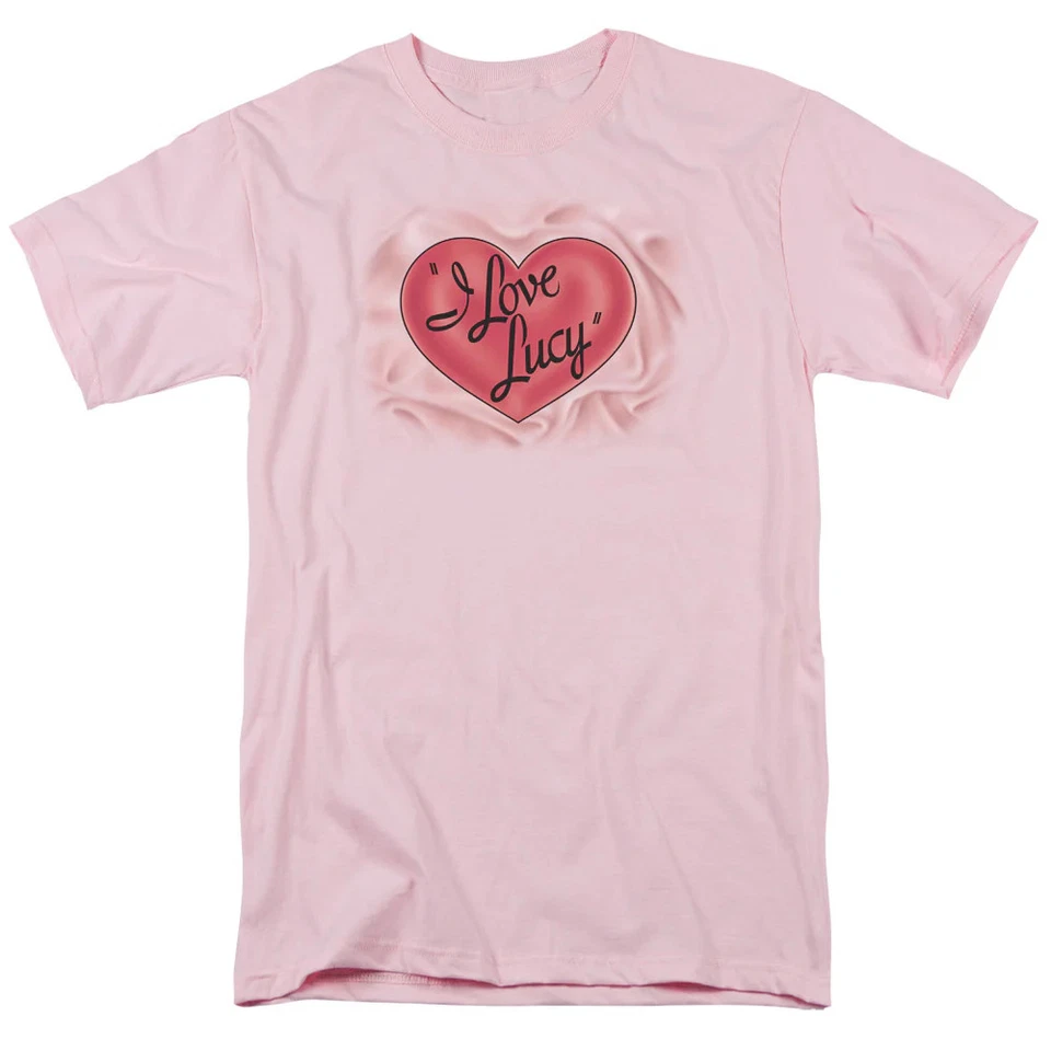 I Love Lucy Classic Logo Mens T Shirt Pink Officially Licensed - Image 1 of 1