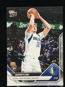 2025-26 Topps Now Cooper Flagg RC No.1 Draft Pick Makes NBA Debut #6 - Bild 1 von 2