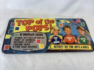 Top of the Pops vintage anni 60! Set attività latta pittura acquerello metallo - Foto 1 di 11