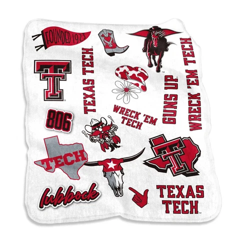 Texas Tech Red Raiders 50'' x 60'' Native Raschel Plush Throw Blanket Cover
