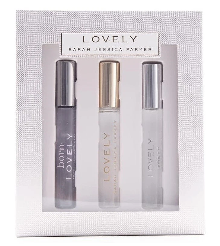 HERMOSO por Sarah Jessica Parker para mujer 3 piezas JUEGO DE REGALO Born Lovely rollo de 0,34 oz Foto 1 de 1