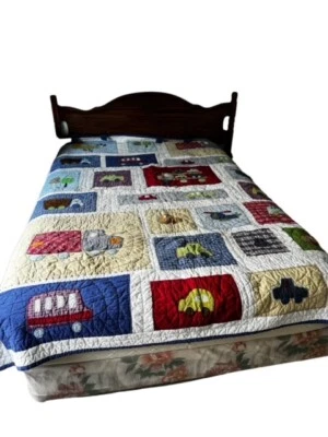 Pottery Barn Kids Transportation Quitl Or Wall Hanging 85" x 68" - Image 1 of 4