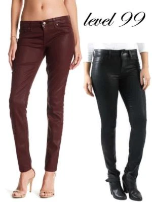Pantalones de mezclilla ajustados recubiertos de tiro medio Level 99 para mujer - talla/color varía Foto 1 de 4
