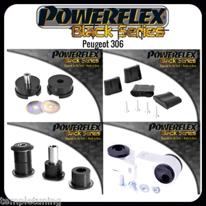 For Peugeot 306 Powerflex Poly Black Suspension Bush Kit - Picture 1 of 2