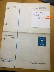 Genuine Mercedes Wiring Diagram 1976-1980 250 Euro Spec (123.026) - Picture 1 of 3