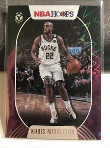 Khris Middleton PURPLE EXPLOSION #176 SP NBA Hoops 2020-21 Milwaukee Bucks