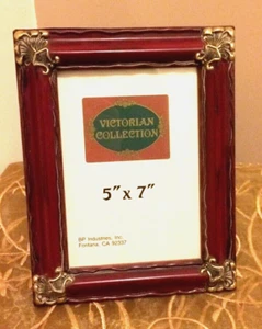 BP Industries Colección Victoriana 5x7" Foto Mesa o Pared Marco Borgoña - Imagen 1 de 10