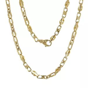 Collar de eslabón de moda de oro amarillo liso de 10 K 22" 5,3 mm 33 gramos - Imagen 1 de 4