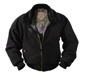 Rothco Black Vintage B-15A Bomber Jacket - 8640 - Picture 1 of 14