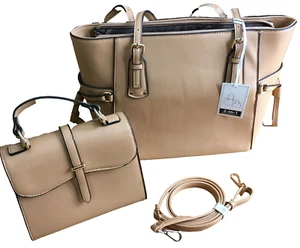 Damen Beige Damentasche Zweiteiliges Set Handtasche - Bild 1 von 11