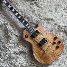 Custom Natural Spalted Maple Top LP Electric Guitar Solid Mahogany Fast Shipping for sale
