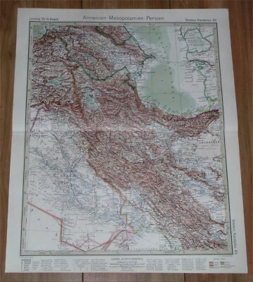 MAPA VINTAGE DE IRÁN OCCIDENTAL 1927 ARMENIA AZERBAIYÁN ARMENIA/IRAQ Foto 1 de 4