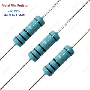 Metal Film Resistor 2W Power 1% Tolerance 56KR/Ohm to 1.5MR/Ohm 2-Watts Resistor - Picture 1 of 5