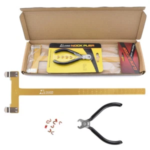 1 Set Archery Nock Pliers Set + 4 String Nocking Points + Bow T Square Gold - Picture 1 of 5