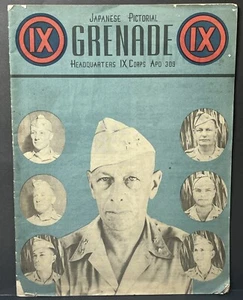 WW2 Japanese Pictorial Grenade Headquarters IX Corps Japan Occupation Magazine - Picture 1 of 24