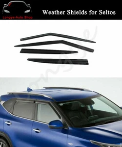 Slimline Wetterschilde seitliche Windabweiser Visiere für 2019-2022 KIA Seltos - Picture 1 of 6