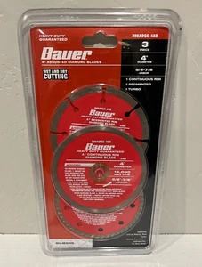 4" Assorted 3pc Diamond Blades ~Segmented/Turbo/Continuous Rim~ #206ADGS-4AB - Picture 1 of 7