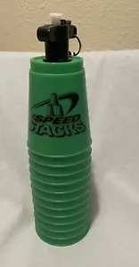 Speed Stacks Stacking Cups Set Quick Release Stem Clip GREEN 12 CUPS - Picture 1 of 4