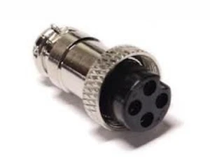 ENCHUFE DE MICRÓFONO DE 1 PIEZA - 4 PINES CONECTOR DE RADIO CB TIPO SOLDADURA # 31-1004 - Imagen 1 de 2