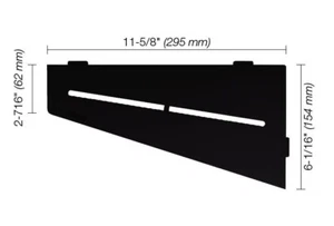 Schluter Systems Shelf Quadrilateral Corner Pure Matte Black SES3D7MGS - Picture 1 of 1