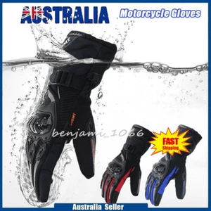 Motorbike Winter Gloves Gloves Warm Waterproof Touch Screen Armour Riding Gloves - Picture 1 of 14