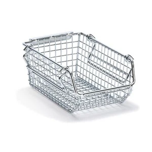 Wire Mesh Hang & Stack Bin 4.25"W x 7.25"D x 3"H 1 ea - Picture 1 of 1