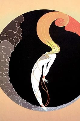  Erte 1982 - EMOTIONS - LOVE - BONDAGE - Lady in Chains - Art Deco Print Matted - Image 1 of 4