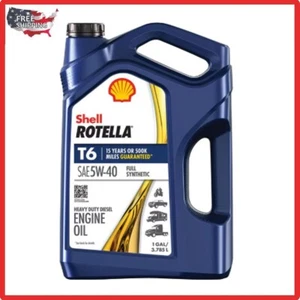 Shell ROTELLA T6 Diesel Full Synthetic Engine Oil 5W-40 1 Gallon ( 1 PACK ) - Picture 1 of 3