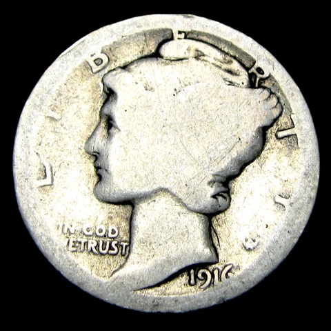 1916-D Mercury Dime Silver ----  Nice Details Key Date Coin ---- #CB747 Cover