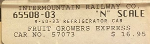 Intermountain Railway Co. N Scale - 40' Reefer FGEX 57073 - 65508-03 - Picture 1 of 2
