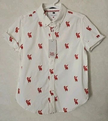 Denim & Flower Ricky Singh Christmas Santa Shirt Boys Size 4 Button-Up - Image 1 of 4