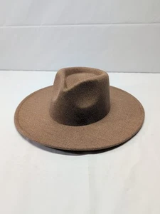 Lucca Structured Felt Panama Hat Size OSFM Brown Sugar Wide Brim HBL1029 NWT - Picture 1 of 7