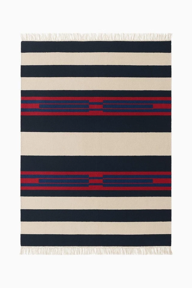 Alfombra navajo de lana del suroeste hecha a mano estilo nativo americano alfombra de área grande azteca Foto 1 de 4