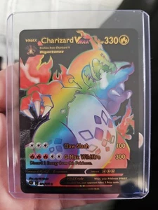 Charizard Vmax Premium Black Foil Fan Art Vinyl Collector Pokemon 074/073 - Bild 1 von 4