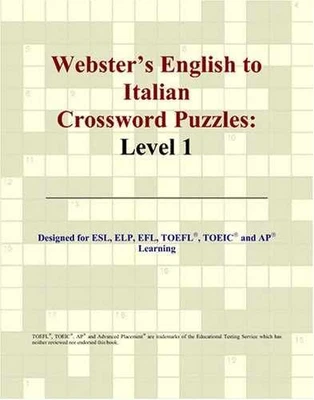 Webster's English to Italian Crossword - Paperback, by Parker Philip M. - Good - Image 1 of 2