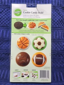 Brand New - Wilton Sports Cookie Chocolate Candy Mold - Picture 1 of 2