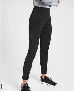 ATHLETA Glacier Snow Skinny High Rise Pant Black Size 8 Original Version 1 - Picture 1 of 11