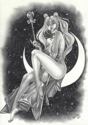 💥Serena Sailor Moon (09"x12") original comic art by Capittoo - TramaStudio💥 - Image 1 of 4