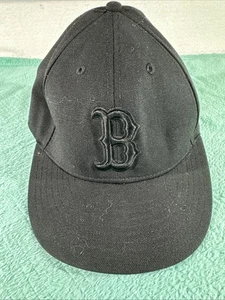 New Era 59Fifty MLB Boston Red Sox Black on Black Wollmütze orig 7 1/8 56,8 cm - Bild 1 von 11