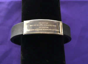 Vintage Men's Stainless Steel Bracelet Vietnam Vet Engraved - Picture 1 of 9