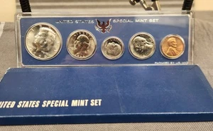 1966 US Special Mint Set - 5-Coin SMS UNC w/ Box / 40% Silver Kennedy Half - Picture 1 of 6