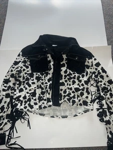 Sexy Media Chaqueta Vaquera Disfraz Top Espíritu Halloween - Imagen 1 de 2