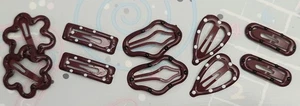 5 Pairs Poka Dots Snap Hairclips For Babies & Toddlers For Thin Short Long Hair - Picture 1 of 12
