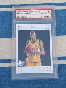Kevin Durant Rookie Card 2007 Topps #2 PSA GEM MT 10