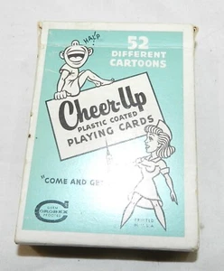 Tarjetas de juego de animación vintage - 52 dibujos animados diferentes - baraja completa parte posterior azul - Imagen 1 de 3