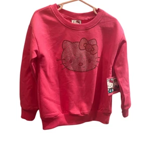 Hello Kitty Girls Size 4 Sweater Hot Pink Top Cute Long Sleeve - Picture 1 of 6