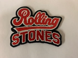 ROLLING STONES CUT OUT BASEBALL LOGO WOVEN SEW OR IRON ON PATCH OFFICIAL - Picture 1 of 7