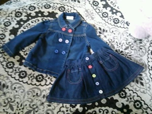 Crazy 8 by Gymboree 2 piezas Chaqueta Denim Falda Conjunto Talla 2T 24 Meses Nuevo sin Etiquetas 2013  - Imagen 1 de 4